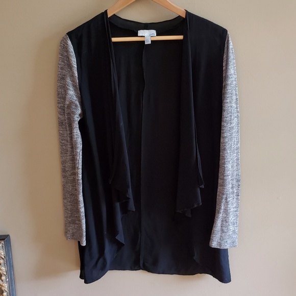 Gray & Black open cardigan sz S - Picture 3 of 7